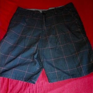 RIPCURL RED/BLACK PLAID CHINO SHORTS